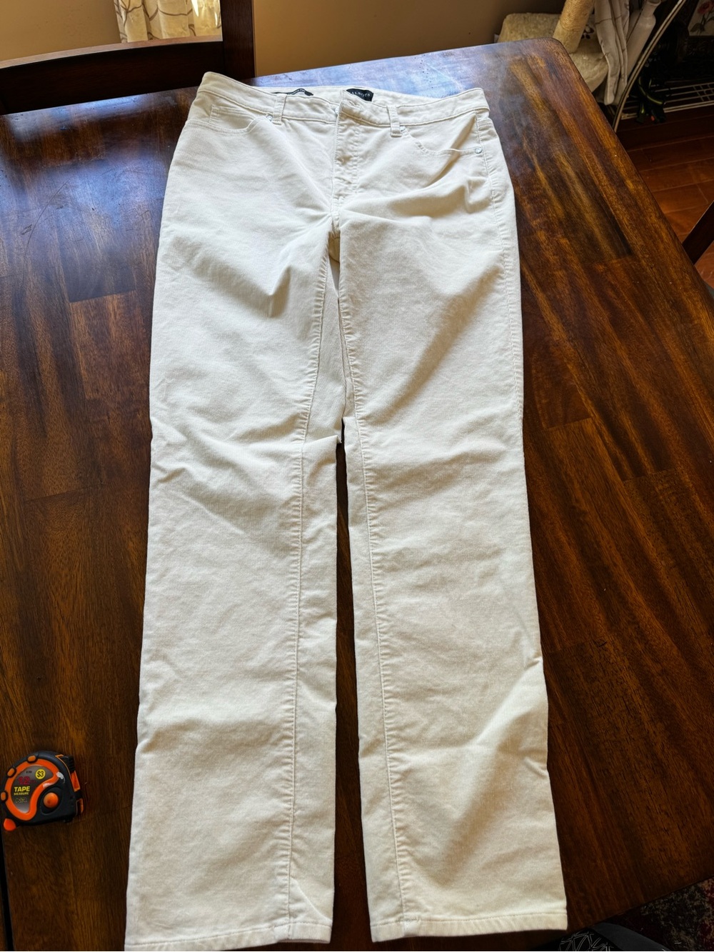 Talbots straight leg corduroy pants White Women's Straight-Leg Jeans size 8